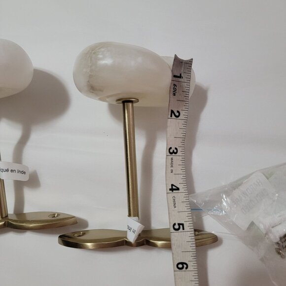 Anthropologie Marina Marble Curtain Tiebacks Seashell Nautical Ocean Beach House - Picture 8 of 10